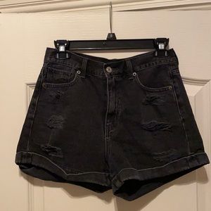 American eagle high waisted black shorts
